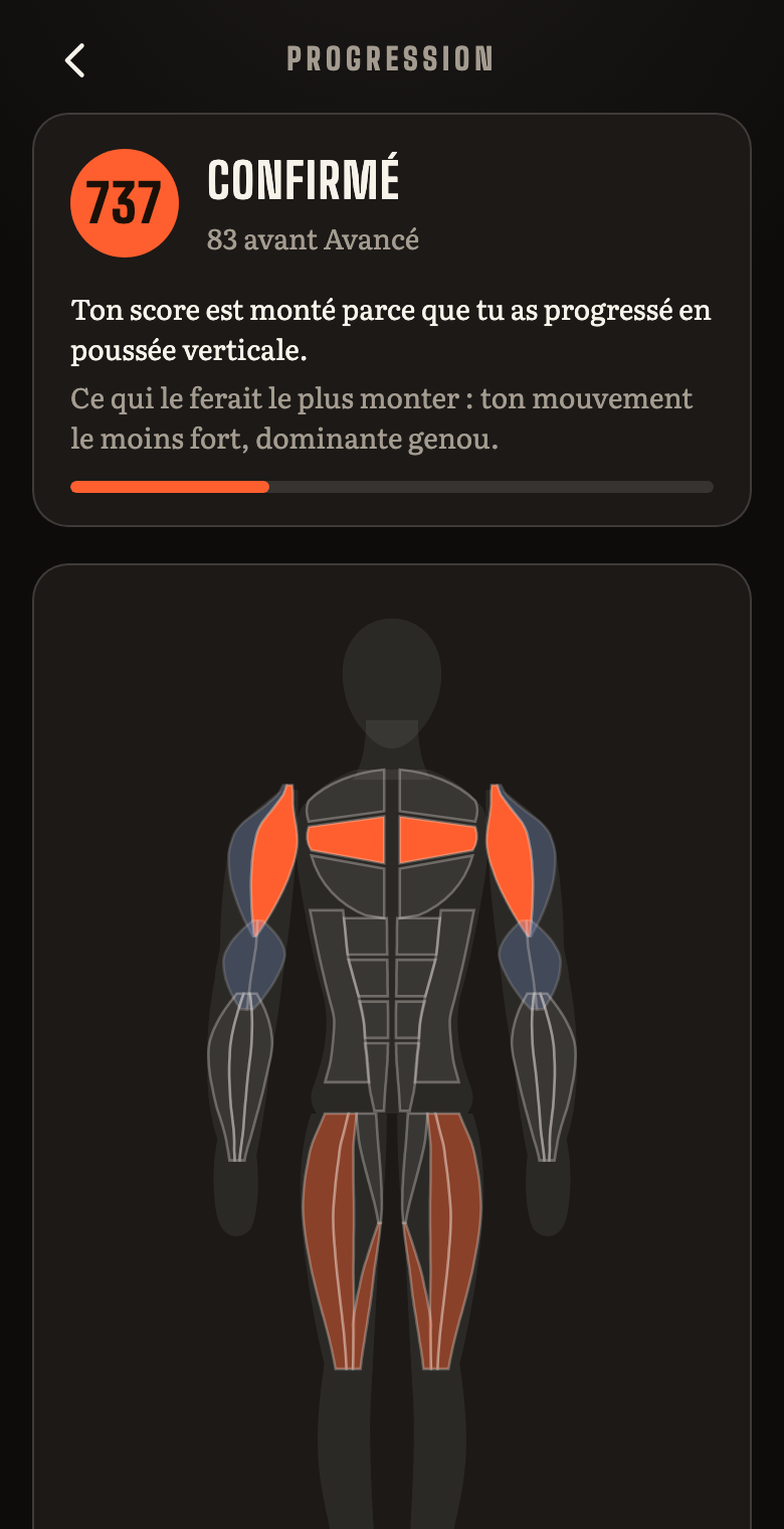 La même application en orange.